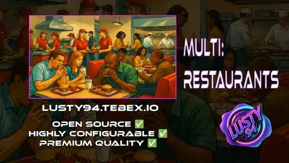 FiveM Restaurant Script with 14 Ready-Made Locations
