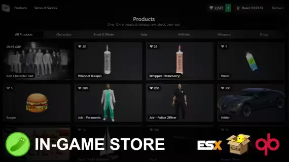 Free FiveM Ingame Tebex Store & Donation Shop Script