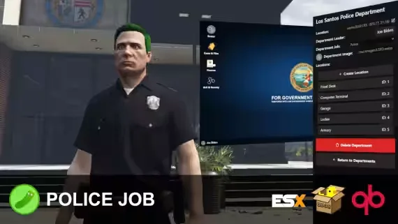 Pickle's Police Job, FiveM In-Game Department Creator