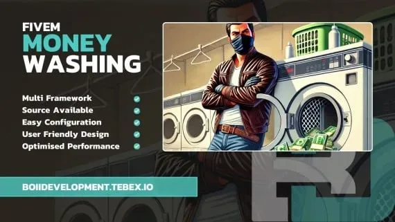 FiveM Money Washing Script with Police Raid Minigame