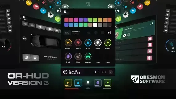 Free NoPixel Style FiveM HUD, 0R-HUD V3