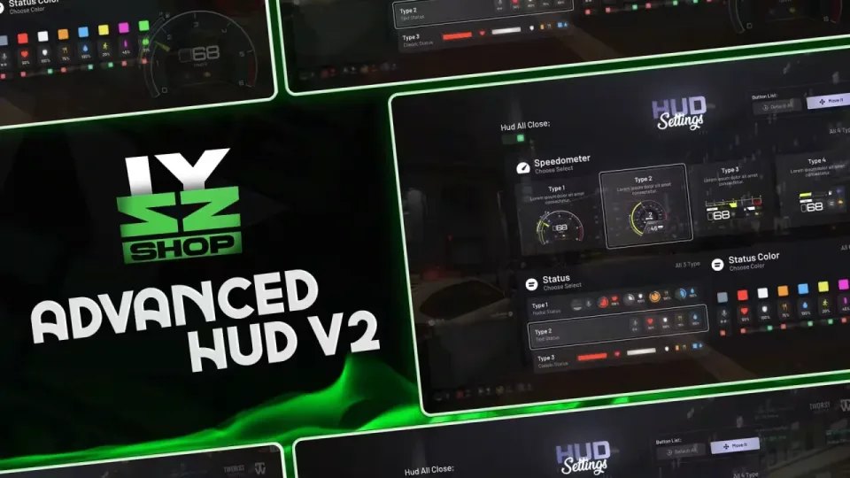 Free FiveM HUD by Izzy V7 with Car Mileage Display