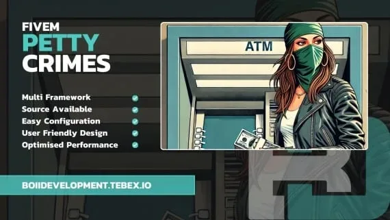 FiveM Petty Crimes: 7 Theft Spots Script