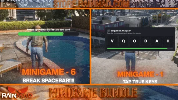 16 FiveM Minigames in One Pack, rm_minigames by RainMAD