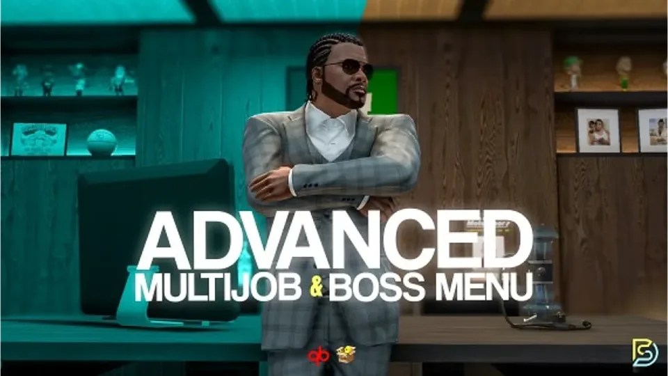 QBCore Multijob & Boss Menu with Custom Job Stats