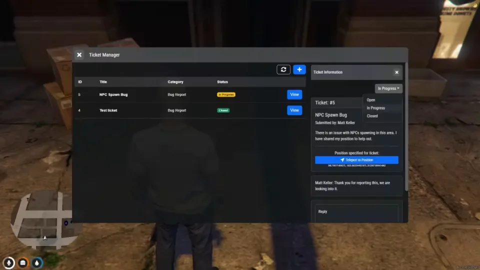 Free FiveM Ticket System, Fully In-Game Support Script