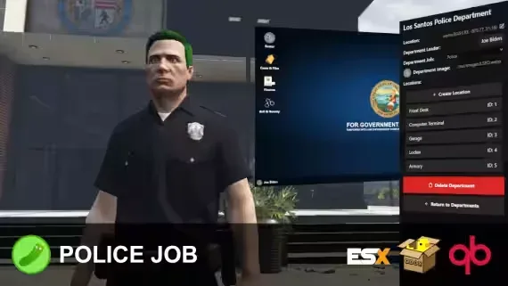 Pickle's Police Job, FiveM In-Game Department Creator