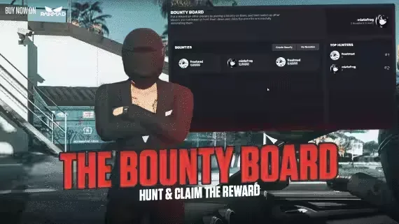 Free FiveM Bounty Board Script with Top Hunter Leaderboard