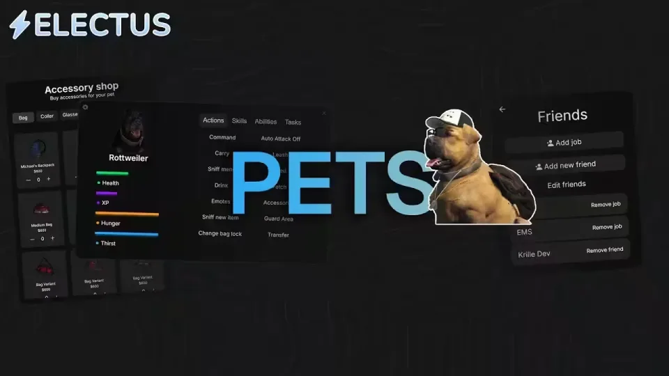 FiveM Pet System with Skills, Breeding & Vet Care