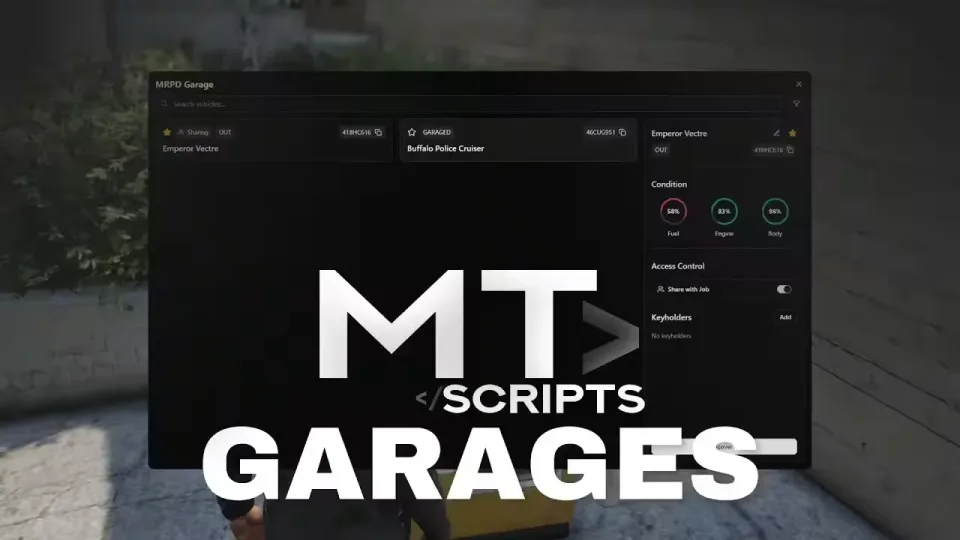 Free FiveM Garage Script with Vehicle Persistence