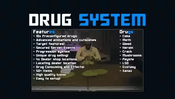 DRC Drugs V2, Open Source FiveM Drug Script